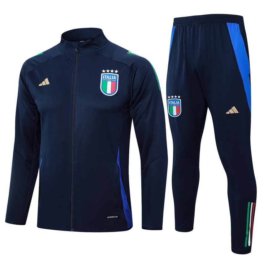 Survetement Italie Veste 2024 2025 Bleu Sombre (1)