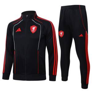 Survetement Liverpool Veste 2025 2026 Noir Rouge