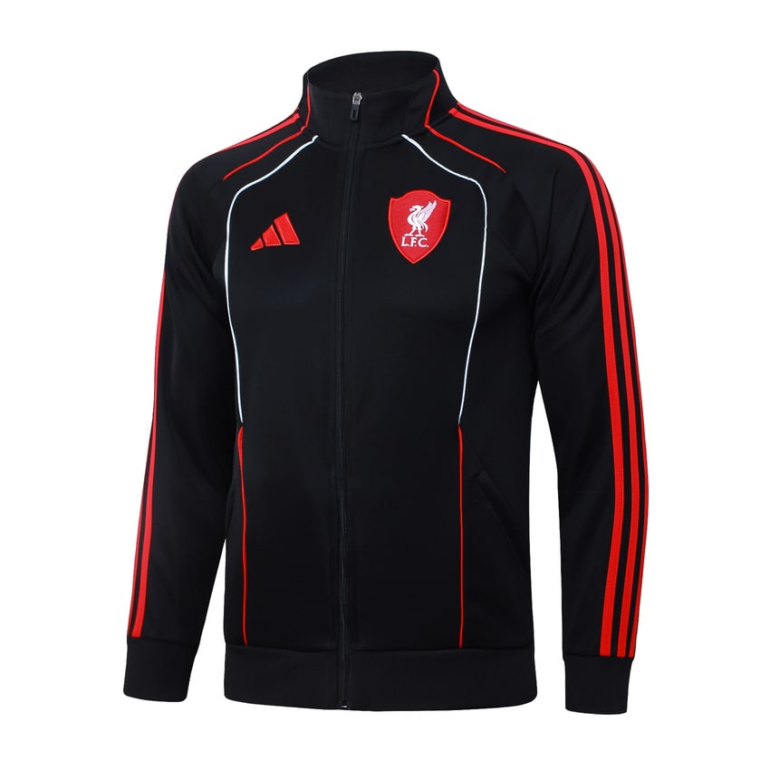 Survetement Liverpool Veste 2025 2026 Noir Rouge (2)
