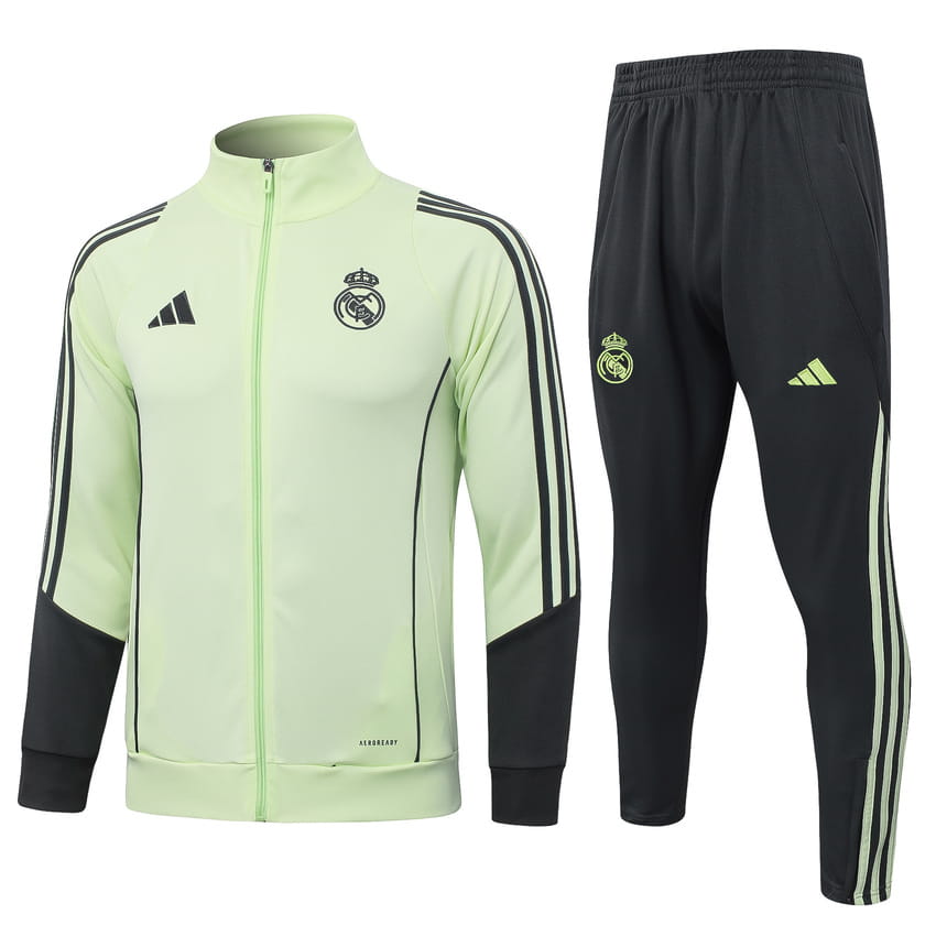 Survetement Real Madrid Veste 2025 2026 Vert Noir (1)