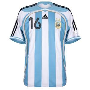 Maillot Argentine Adidas Domicile 2006 Aimar (2)