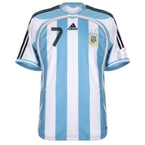 Maillot Argentine Adidas Domicile 2006 Saviola (2)