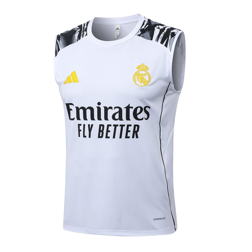 Debardeur Short Real Madrid 2025 2026 Blanc Tache (3)