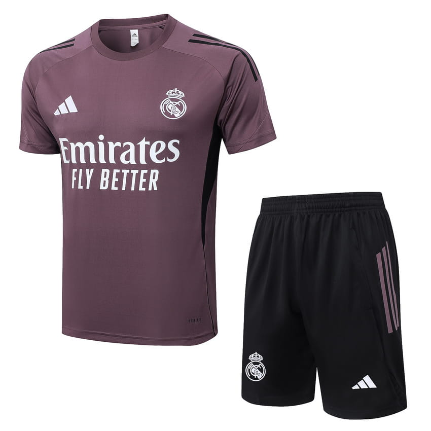 Ensemble Maillot Short Real Madrid 2025 2026 Rose (1)