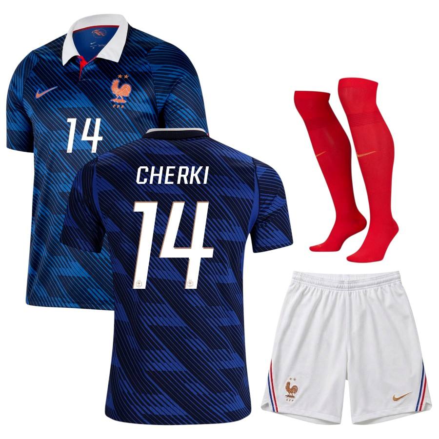 Maillot Equipe de France Kit Enfant Domicile Coupe du Monde 2026 Cherki