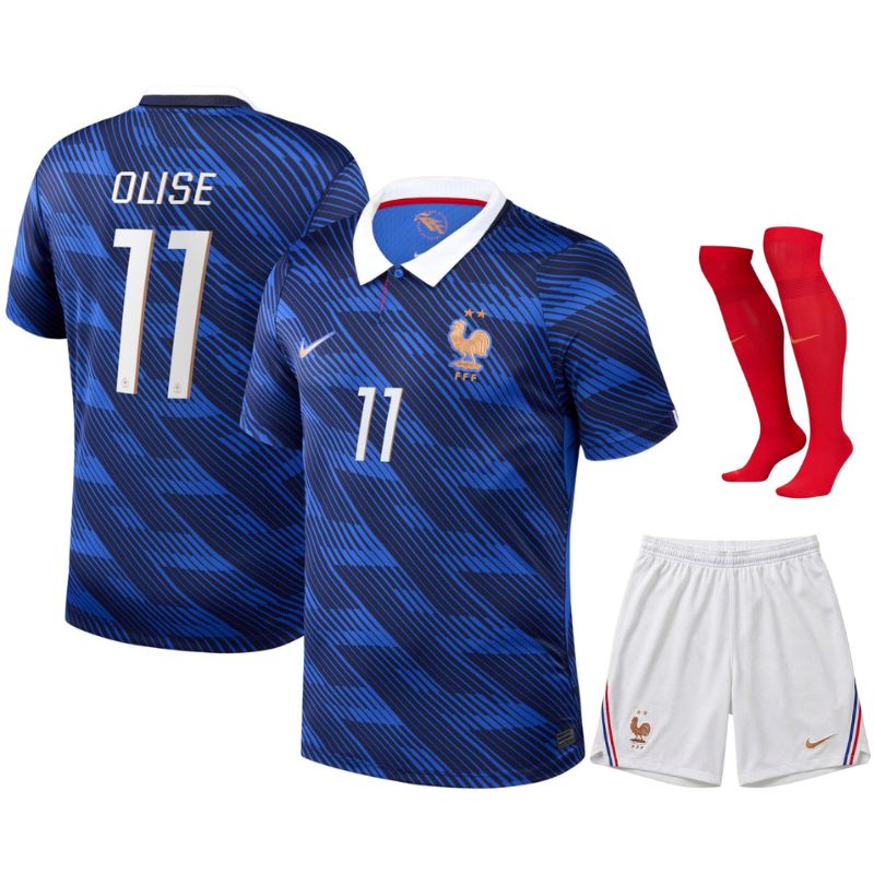 Trikot der französischen Nationalmannschaft, Heimtrikot für Kinder, Weltmeisterschaft 2026, Olise (1)