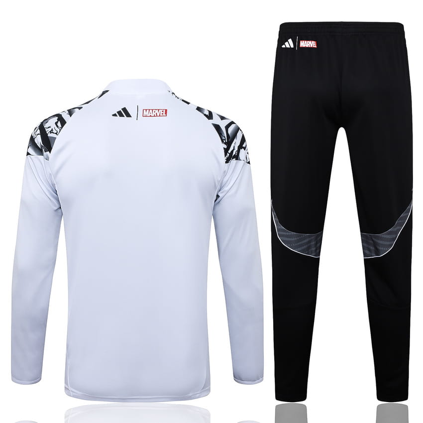 Survetement Real Madrid Training 2025 2026 Blanc Tache (3)