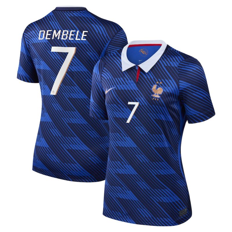Maillot Equipe de France Femme Domicile Coupe du Monde 2026 Dembele (1)