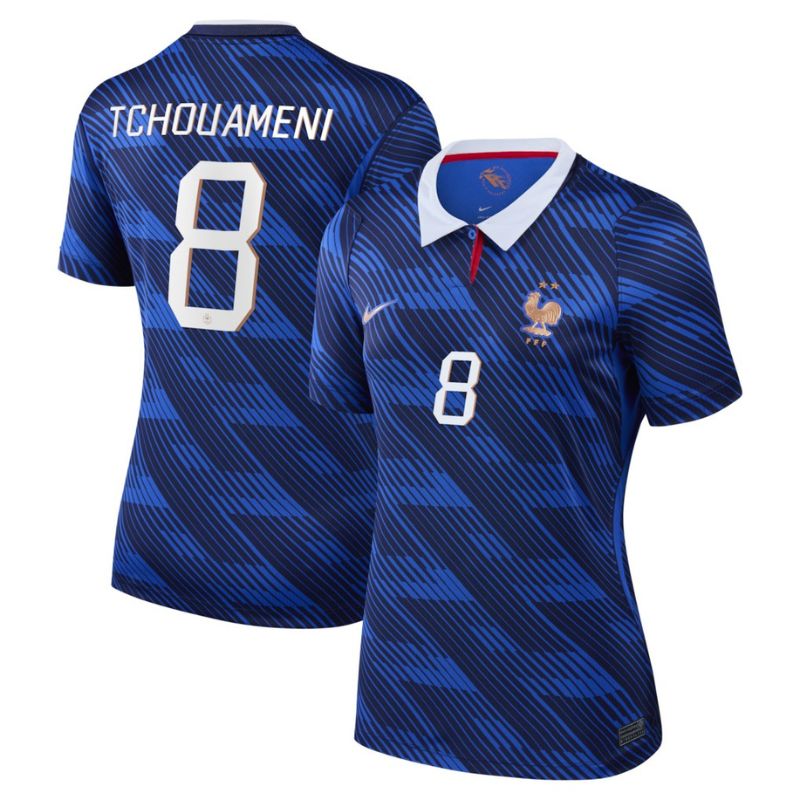 Maillot Equipe de France Femme Domicile Coupe du Monde 2026 Tchouameni (1)