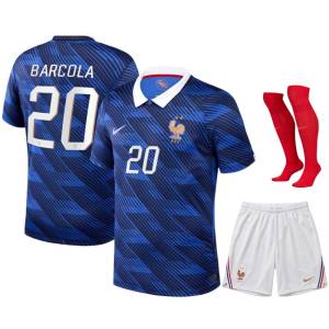 Maillot Equipe de France Kit Enfant Domicile Coupe du Monde 2026 Barcola