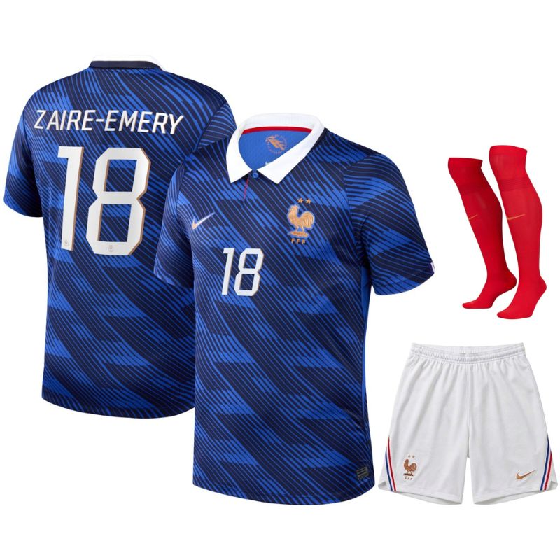 Maillot Equipe de France Kit Enfant Domicile Coupe du Monde 2026 Zaire Emery
