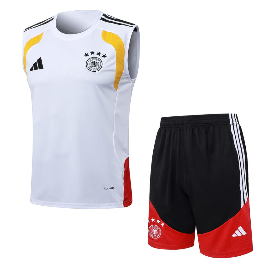 Debardeur Short Allemagne 2026 2027 Blanc Rouge (1)