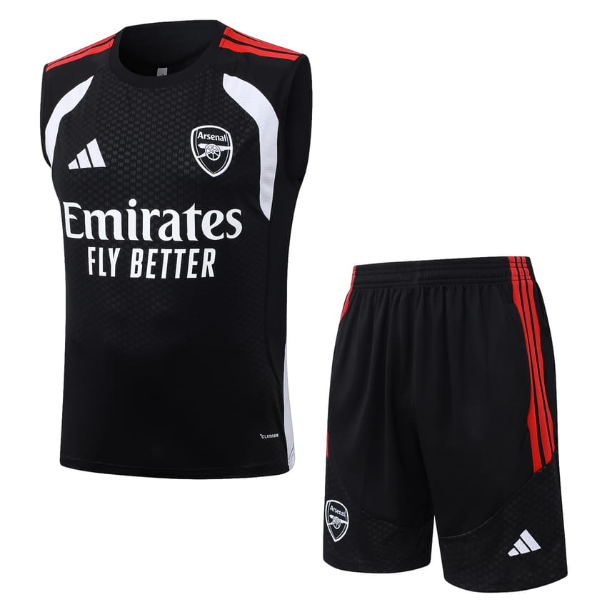 Debardeur Short Arsenal 2026 2027 Noir Rouge (1)