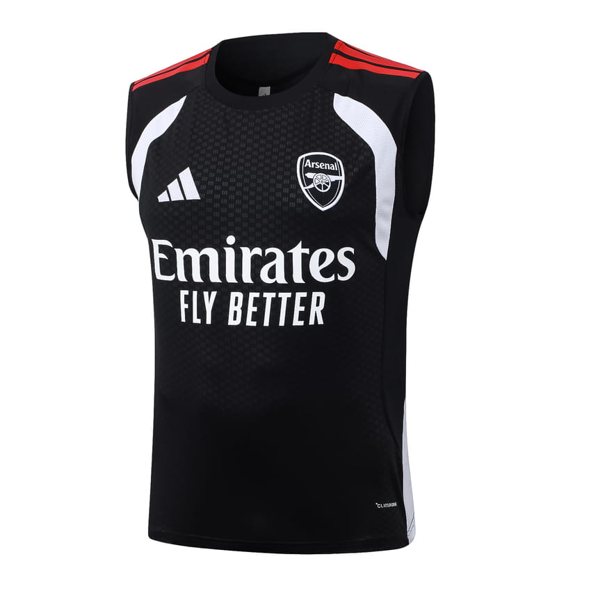 Debardeur Short Arsenal 2026 2027 Noir Rouge (3)