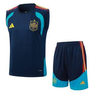 Debardeur Short Espagne 2026 2027 Bleu Sombre
