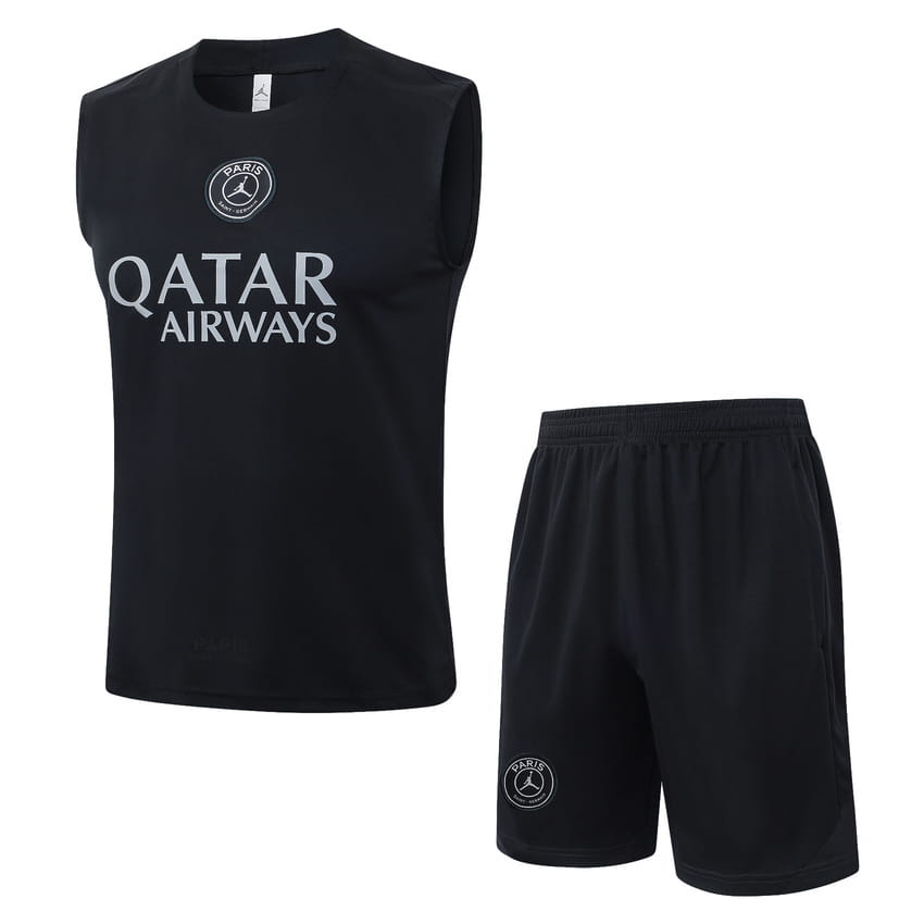 Debardeur Short PSG 2025 2026 Noir Sombre (1)