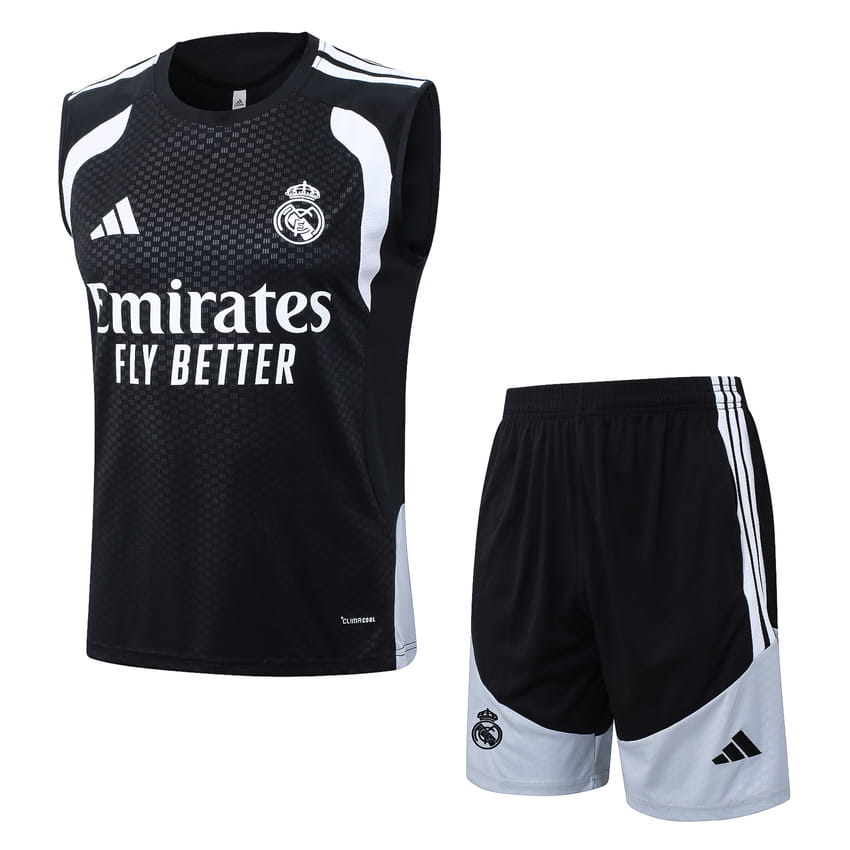 Debardeur Short Real Madrid 2025 2026 Noir Charbon (1)