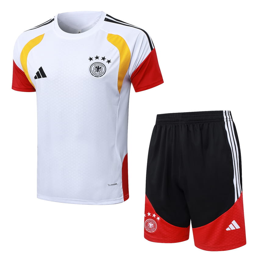 Ensemble Maillot Short Allemagne 2026 2027 Blanc Rouge (1)