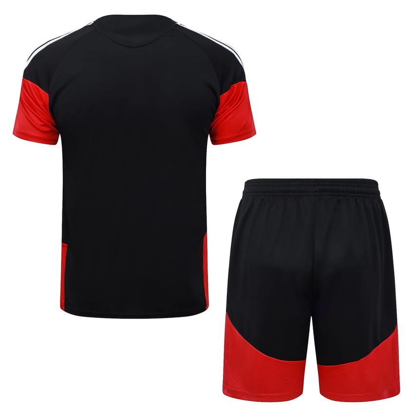 Ensemble Maillot Short Allemagne 2026 2027 Noir Rouge (3)