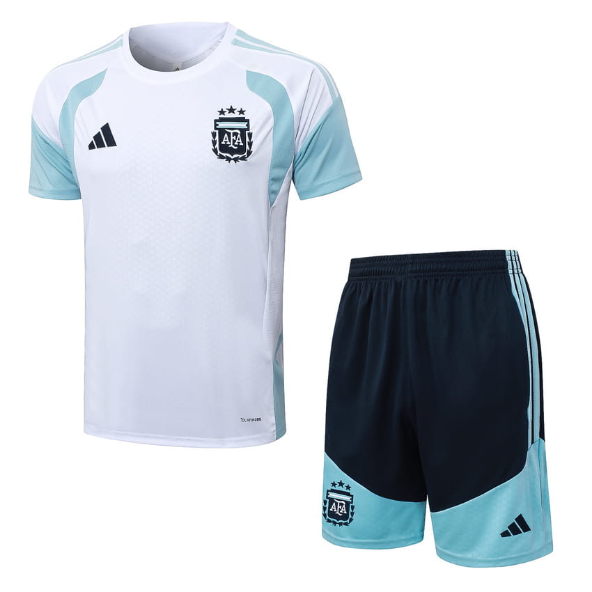 Ensemble Maillot Short Argentine 2026 2027 Blanc Bleu (1)