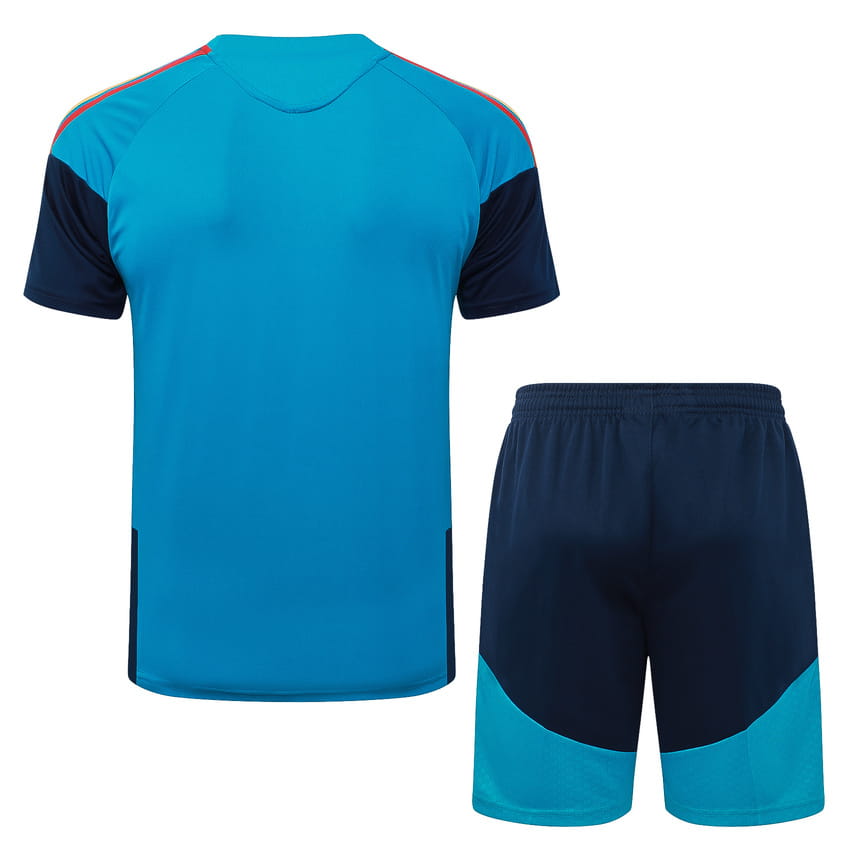 Ensemble Maillot Short Espagne 2026 2027 Bleu Clair (2)