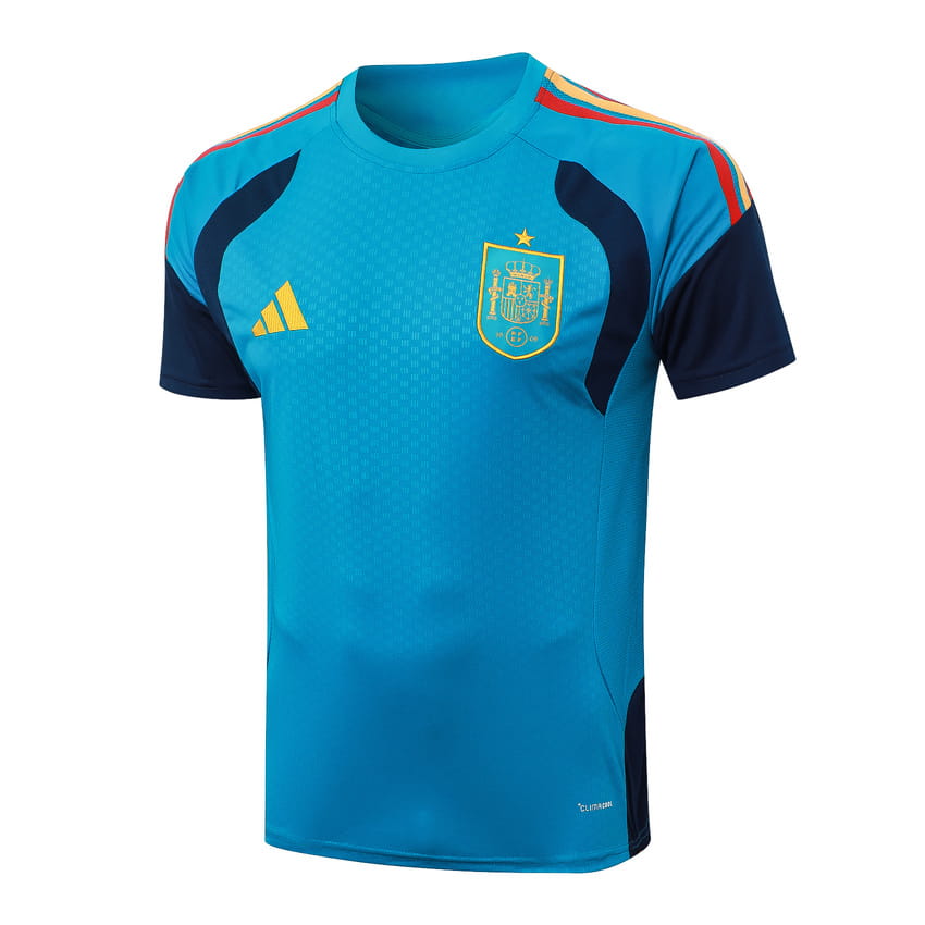 Ensemble Maillot Short Espagne 2026 2027 Bleu Clair (4)