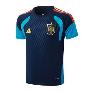 Ensemble Maillot Short Espagne 2026 2027 Bleu Sombre (2)