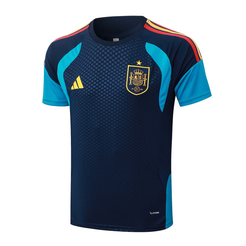 Ensemble Maillot Short Espagne 2026 2027 Bleu Sombre (2)
