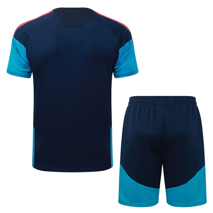 Ensemble Maillot Short Espagne 2026 2027 Bleu Sombre (3)