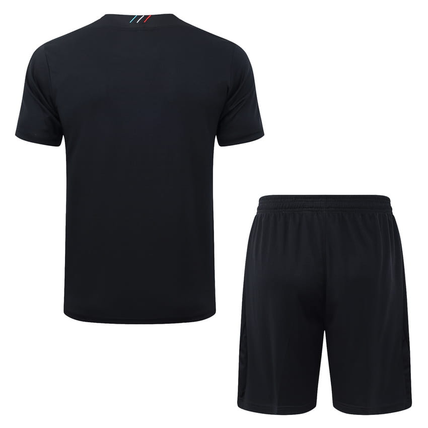 Ensemble Maillot Short PSG 2025 2026 Noir Sombre (4)