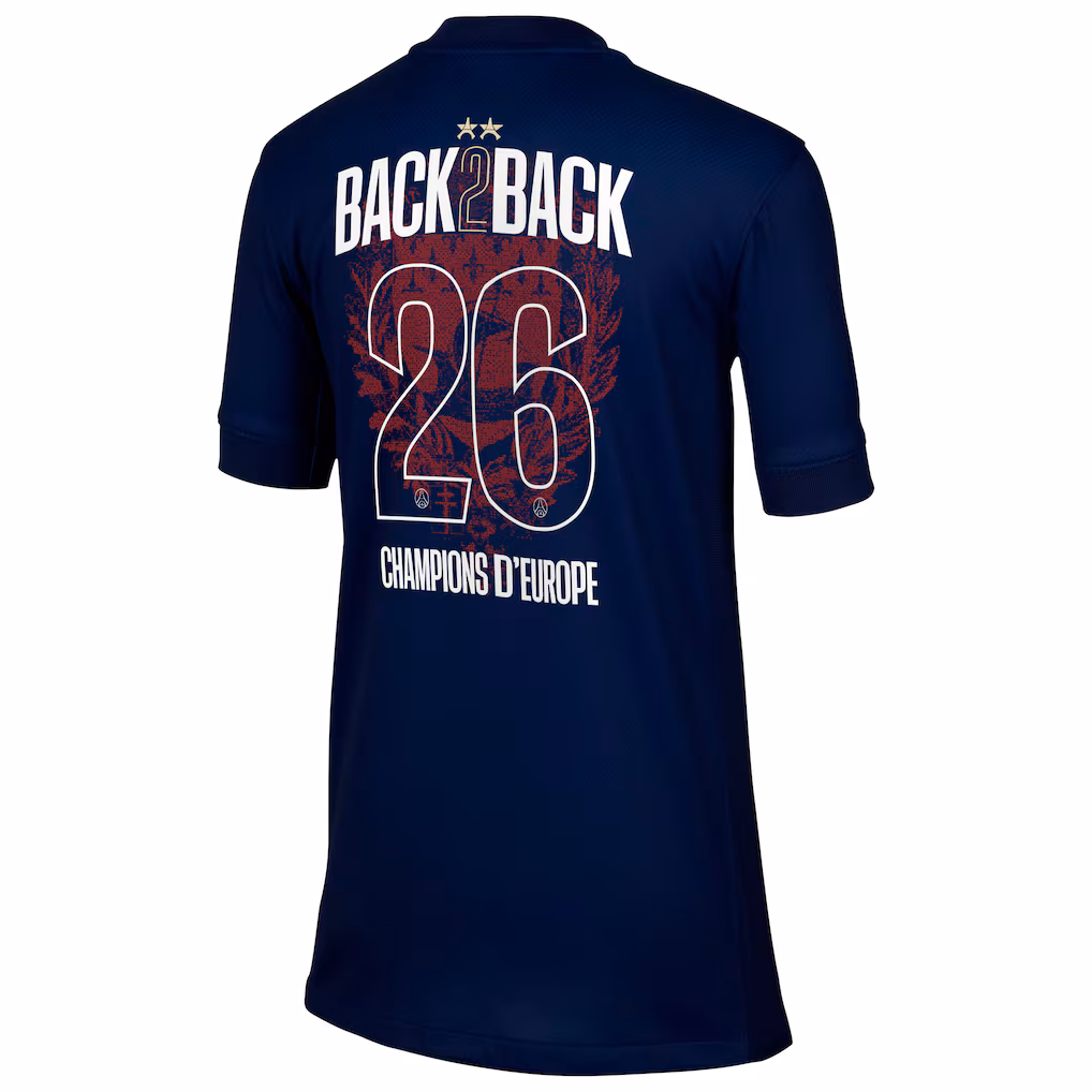 Maillot Enfant PSG Domicile 2 étoiles Champions D’Europe 26