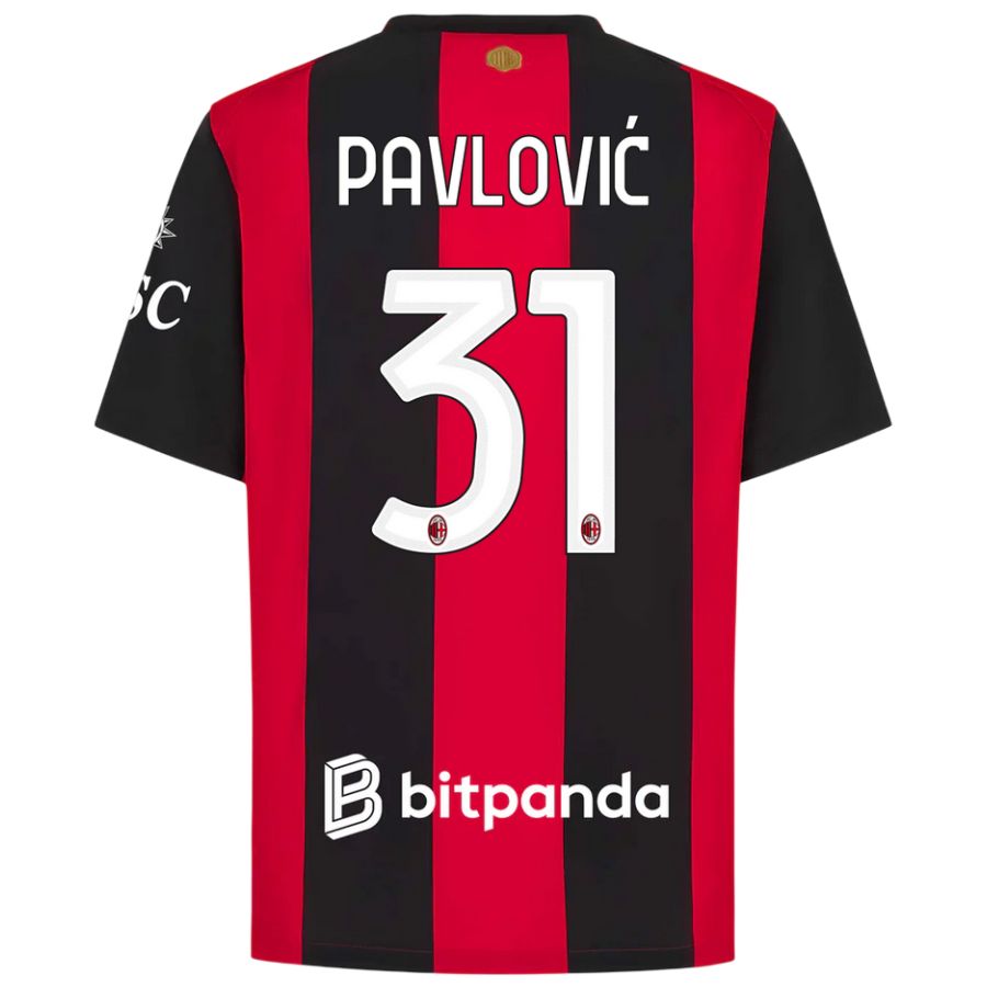 Maillot Milan AC Domicile 2026 2027 Pavlovic (2)