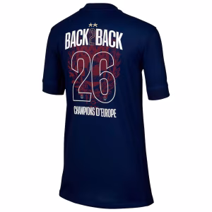 Maillot PSG Domicile 2 étoiles Champions D’Europe 26