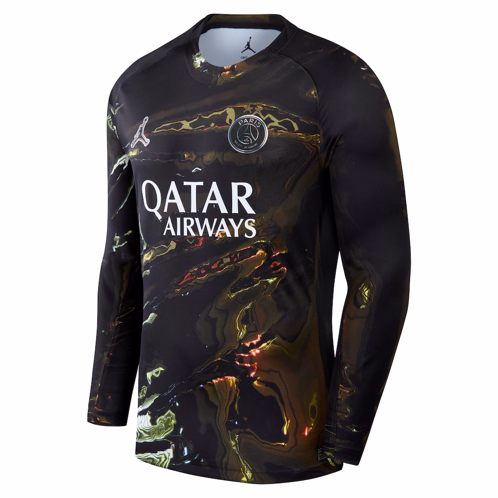 Maillot PSG Jordan Night 2 étoiles Champions D’Europe 26 Manches Longues (1)