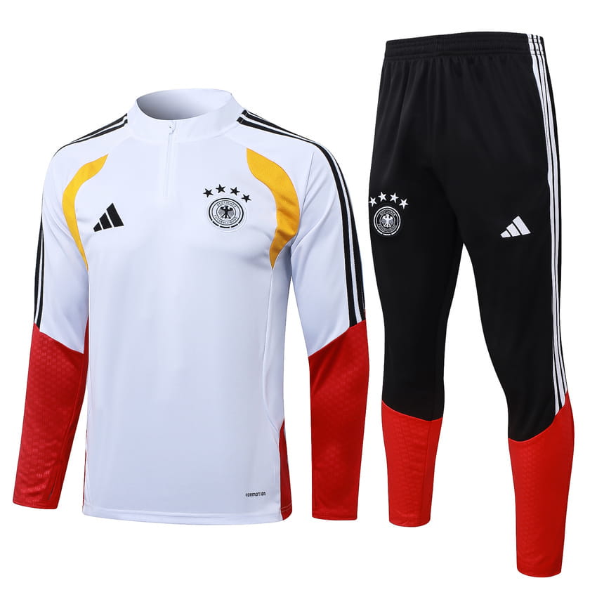 Survetement Allemagne Training 2026 2027 Blanc Rouge (1)