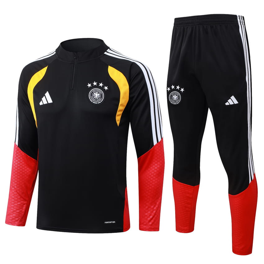 Survetement Allemagne Training 2026 2027 Noir Rouge (1)