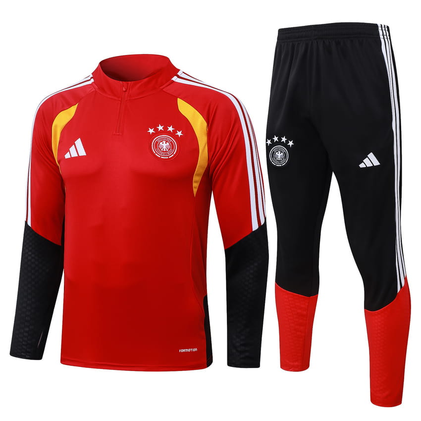 Survetement Allemagne Training 2026 2027 Rouge Noir (1)
