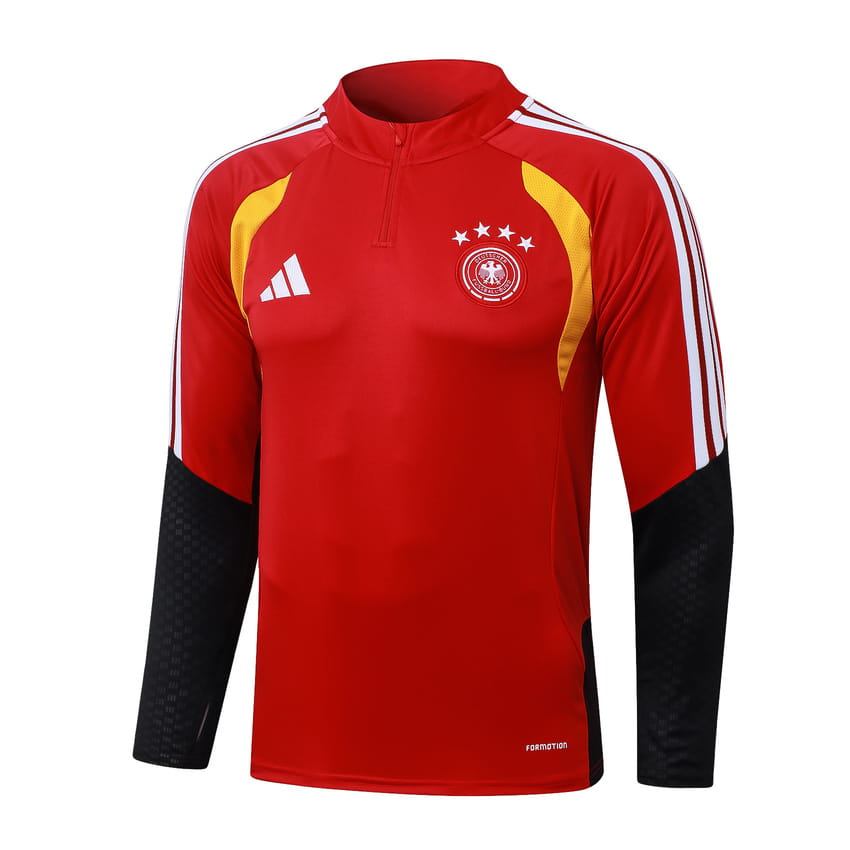 Survetement Allemagne Training 2026 2027 Rouge Noir (2)
