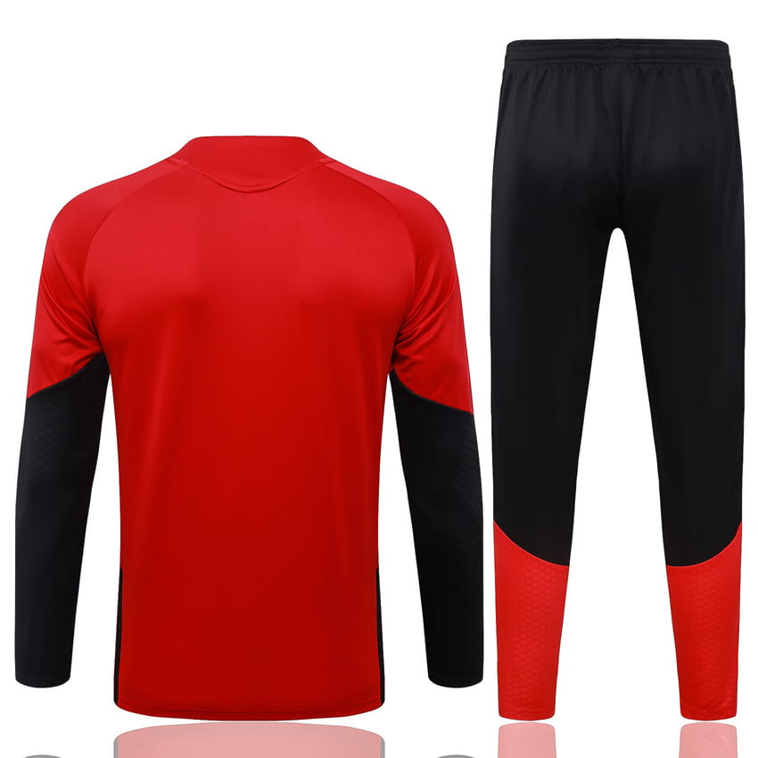 Survetement Allemagne Training 2026 2027 Rouge Noir (4)