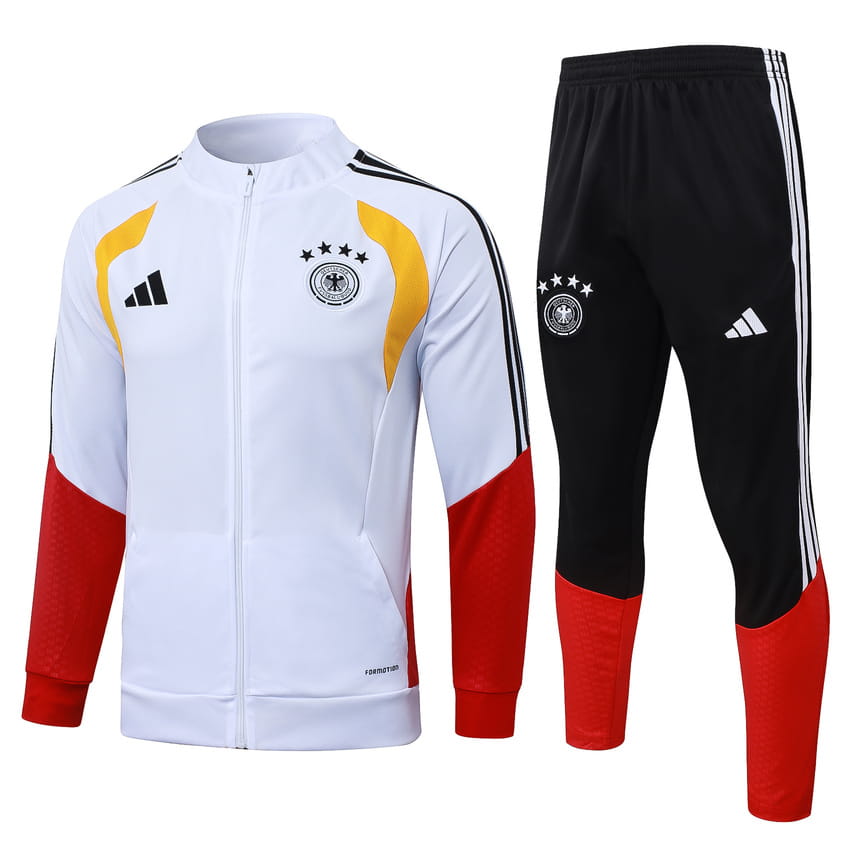 Survetement Allemagne Veste 2026 2027 Blanc Rouge (1)