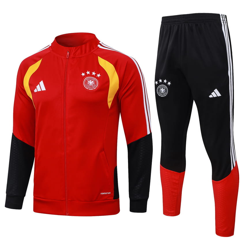 Survetement Allemagne Veste 2026 2027 Rouge Noir (1)