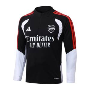 Survetement Arsenal Training 2026 2027 Noir Rouge (3)