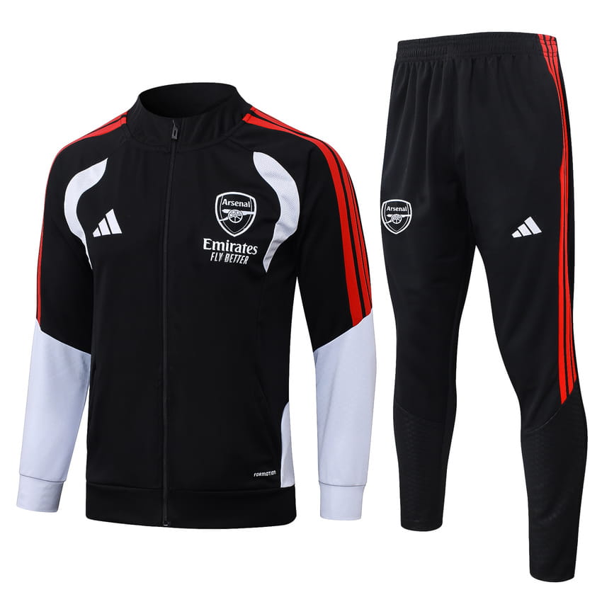Survetement Arsenal Veste 2026 2027 Noir Rouge (1)