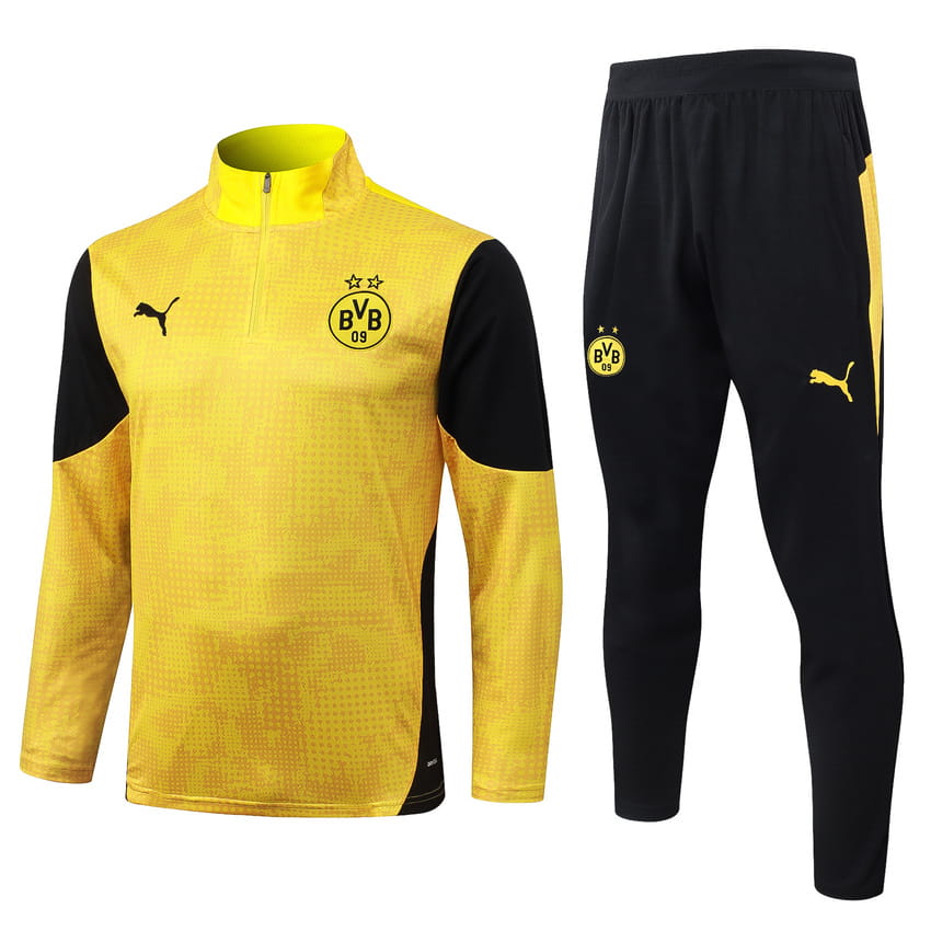 Survetement Dortmund Training 2025 2026 Jaune Noir (1)