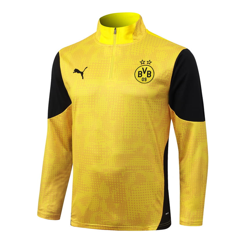 Survetement Dortmund Training 2025 2026 Jaune Noir (4)