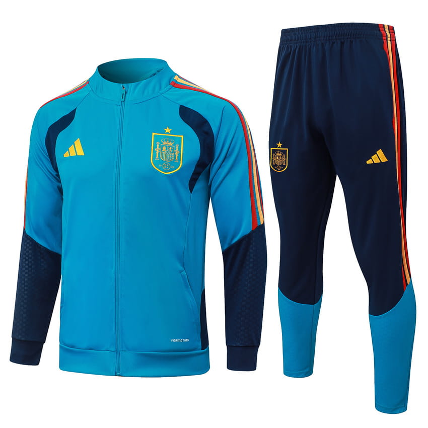 Survetement Espagne Veste 2026 2027 Bleu Clair (1)