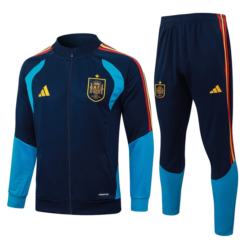 Survetement Espagne Veste 2026 2027 Bleu Sombre (1)