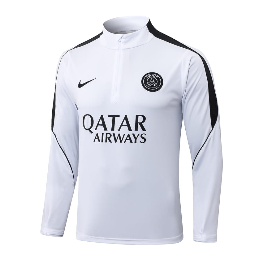 Survetement PSG Training 2026 2027 Blanc Noir (3)