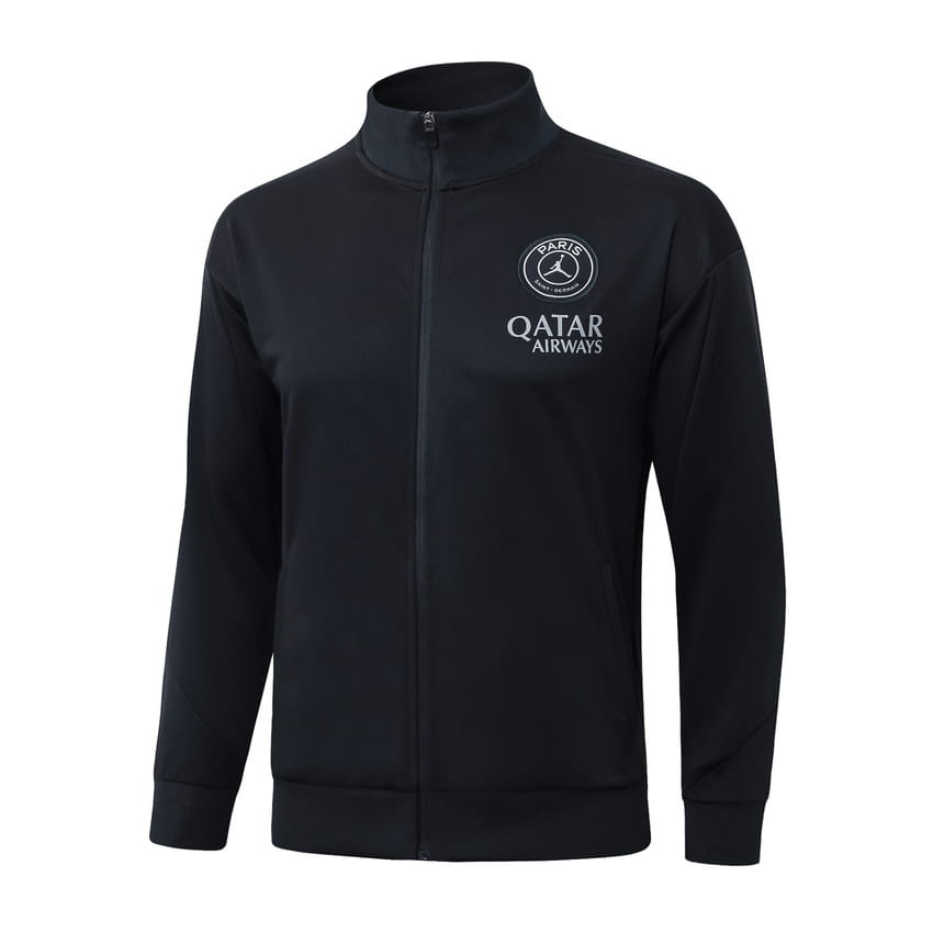 Survetement PSG Veste 2025 2026 Noir Sombre (3)