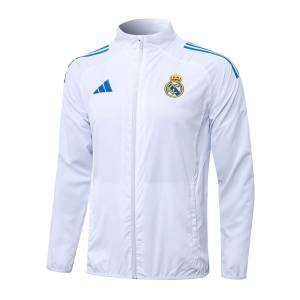 Survetement Real Madrid Veste 2025 2026 Blanc Bleu Ciel (3)